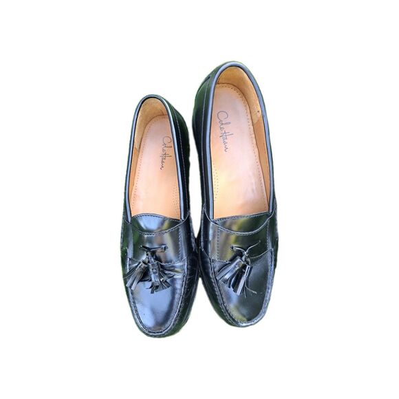 Mens 11 D Cole Haan Pinch Tassel Black Leather Loafer Dress Shoes 03506 main image 6